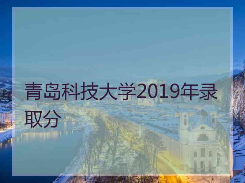 青岛科技大学2019年录取分