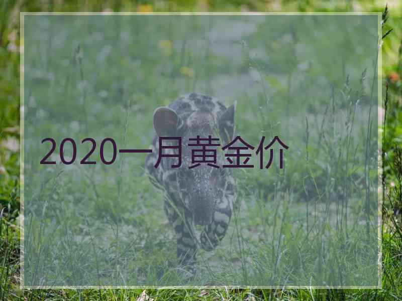 2020一月黄金价