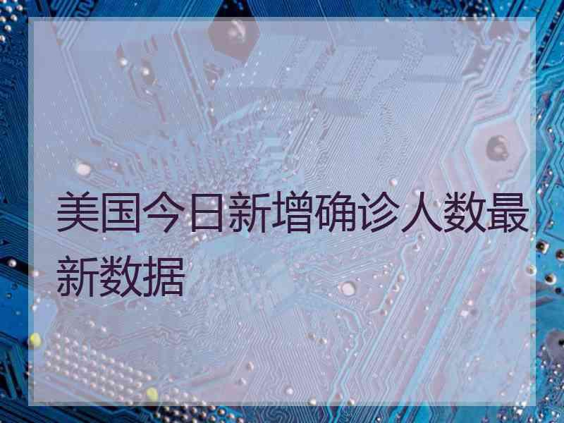美国今日新增确诊人数最新数据