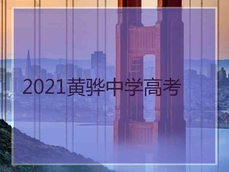 2021黄骅中学高考