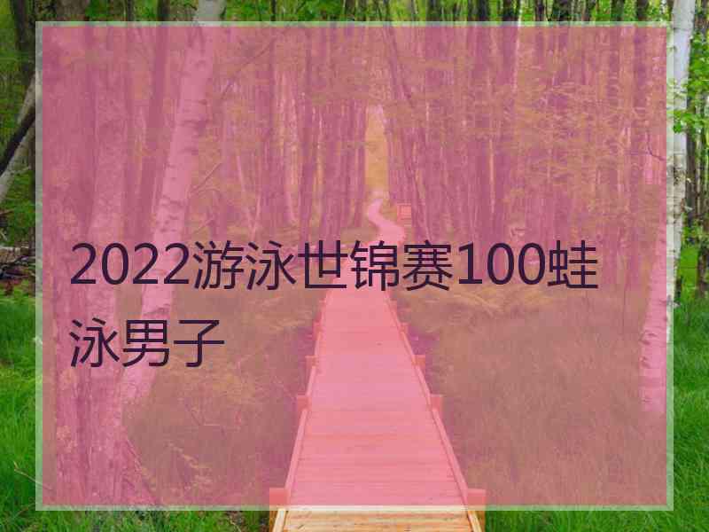 2022游泳世锦赛100蛙泳男子