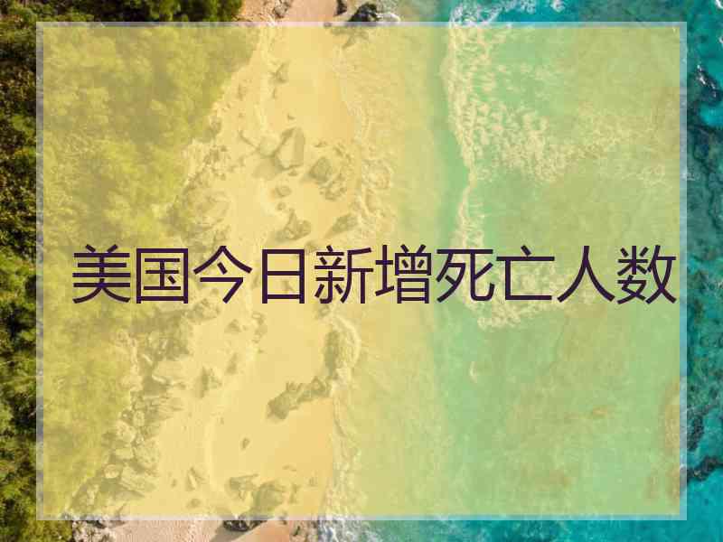 美国今日新增死亡人数