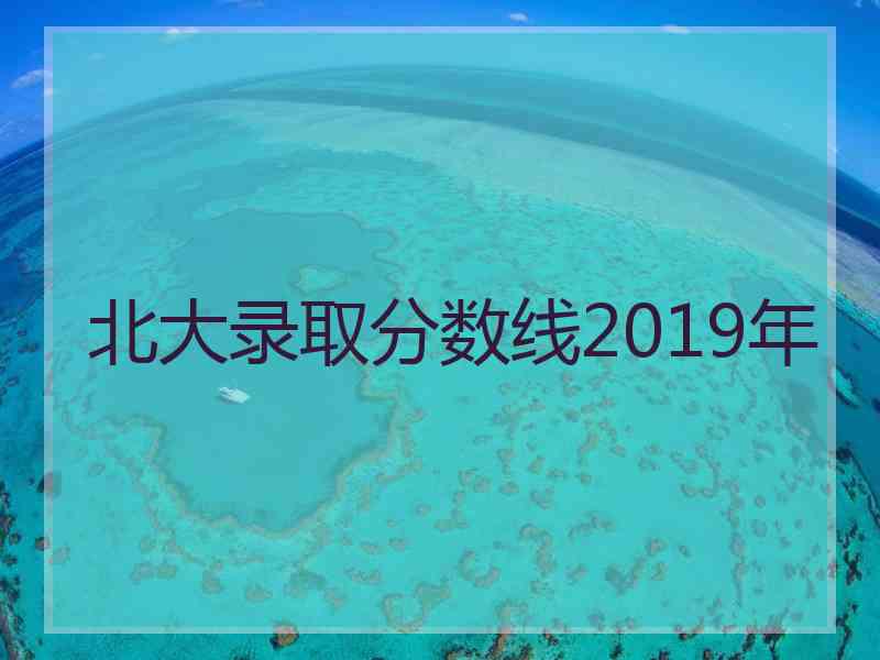 北大录取分数线2019年