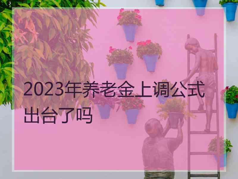 2023年养老金上调公式出台了吗
