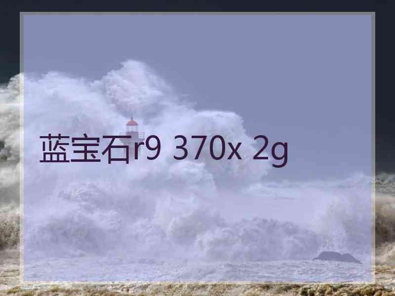 蓝宝石r9 370x 2g
