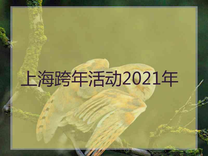 上海跨年活动2021年
