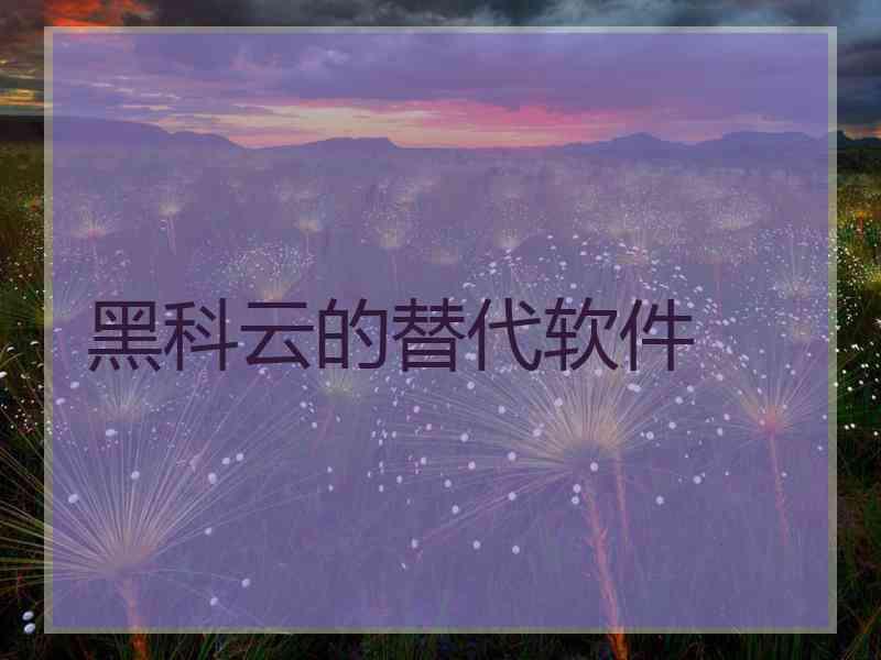 黑科云的替代软件