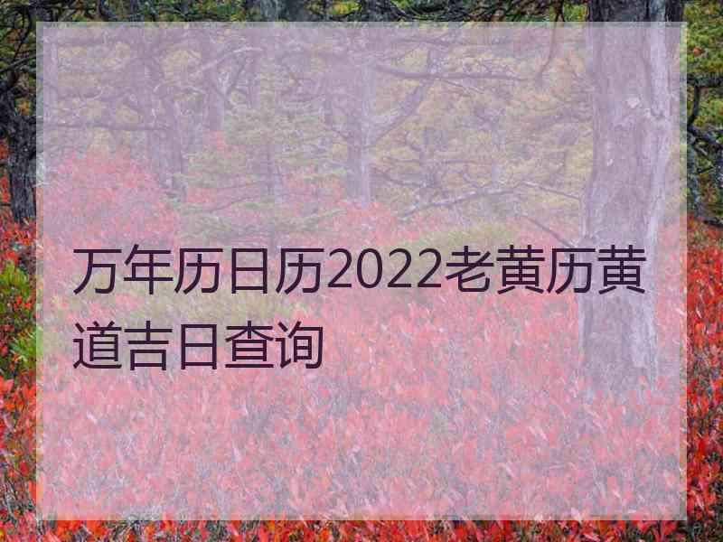万年历日历2022老黄历黄道吉日查询