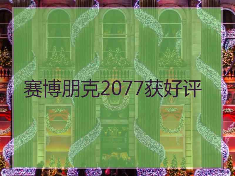 赛博朋克2077获好评
