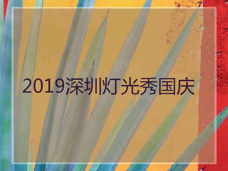 2019深圳灯光秀国庆