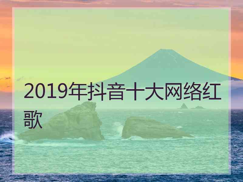 2019年抖音十大网络红歌
