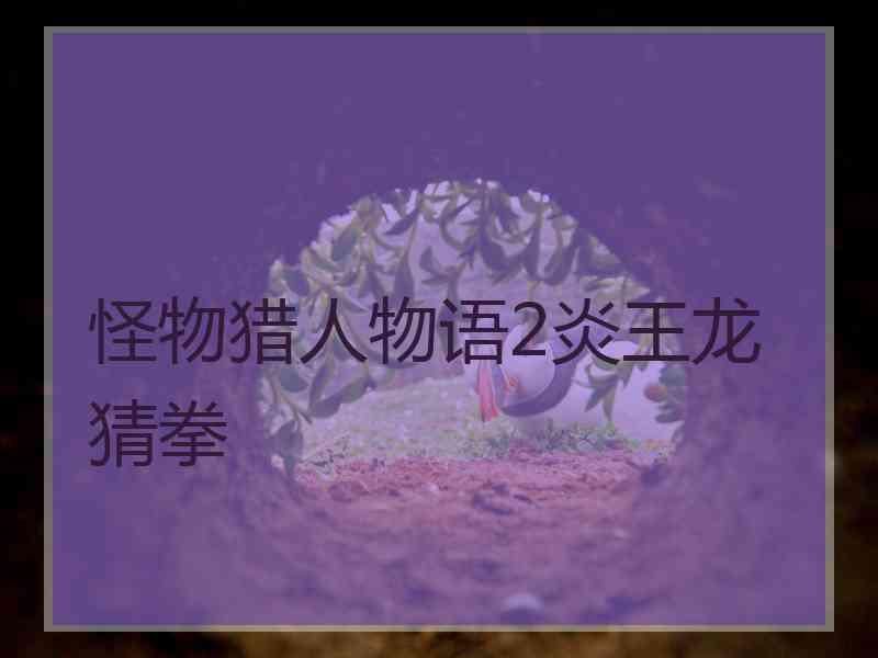 怪物猎人物语2炎王龙猜拳