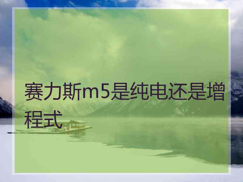赛力斯m5是纯电还是增程式