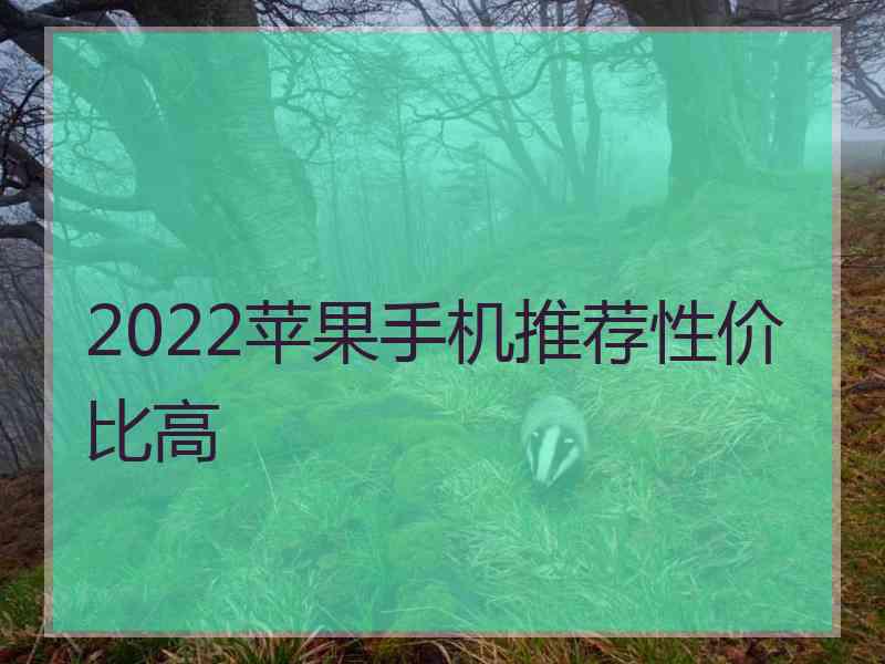 2022苹果手机推荐性价比高