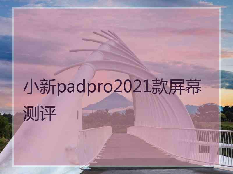 小新padpro2021款屏幕测评