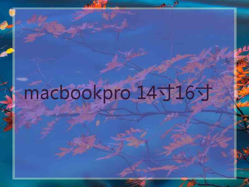 macbookpro 14寸16寸