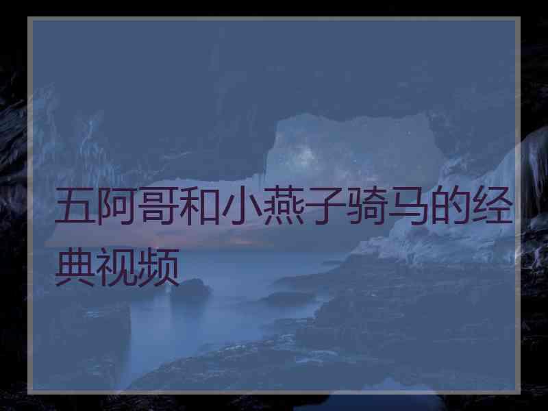 五阿哥和小燕子骑马的经典视频