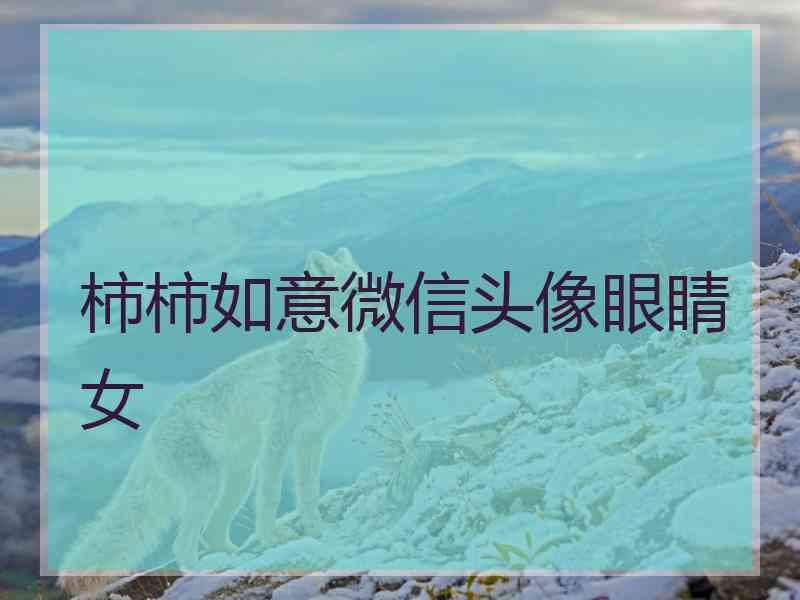 柿柿如意微信头像眼睛女