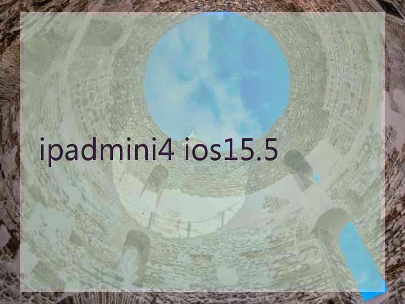 ipadmini4 ios15.5