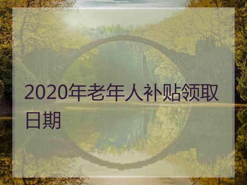 2020年老年人补贴领取日期