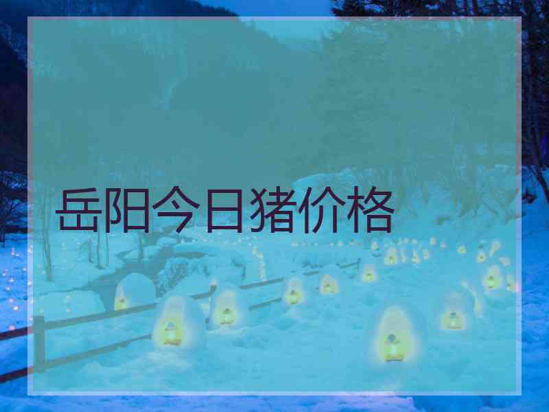 岳阳今日猪价格
