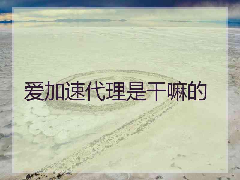 爱加速代理是干嘛的