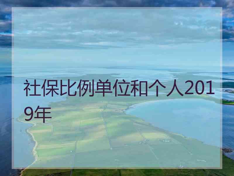 社保比例单位和个人2019年