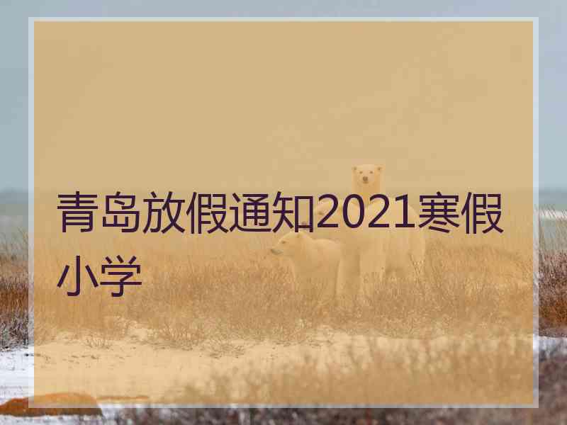 青岛放假通知2021寒假小学