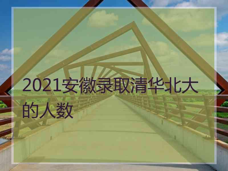 2021安徽录取清华北大的人数