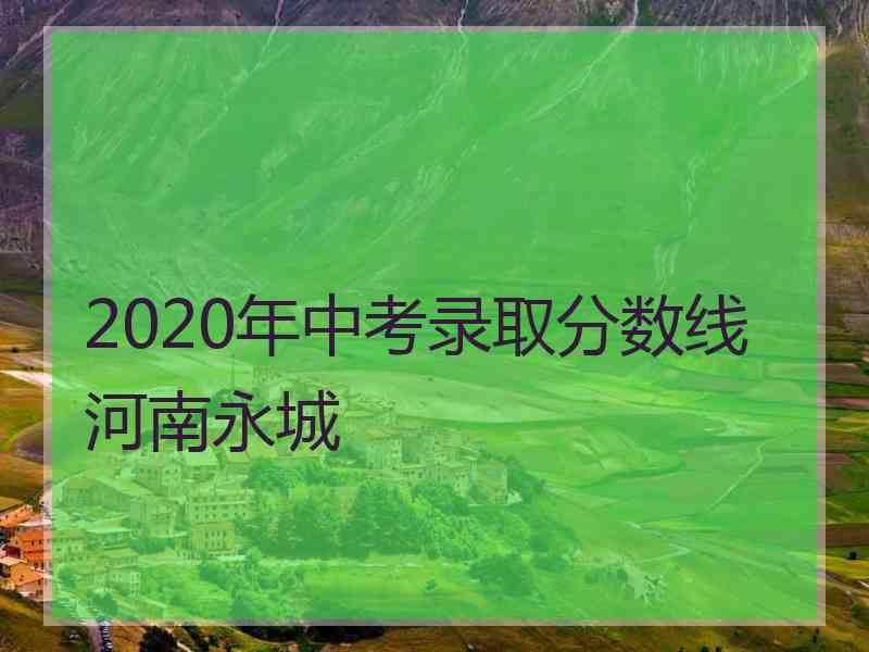 2020年中考录取分数线河南永城