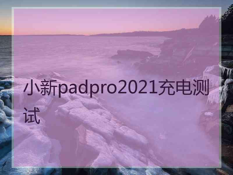 小新padpro2021充电测试