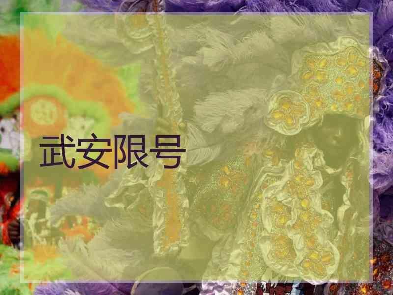 武安限号