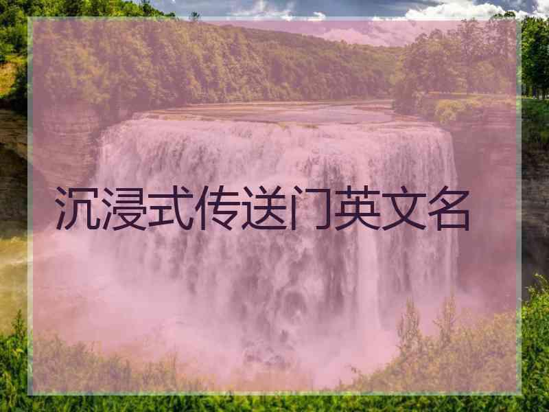 沉浸式传送门英文名