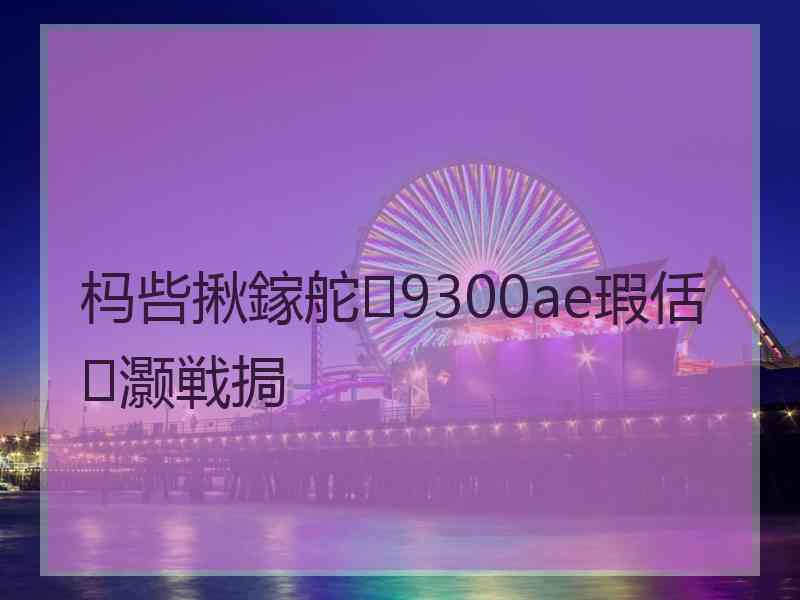 杩呰揪鎵舵9300ae瑕佸灏戦挶