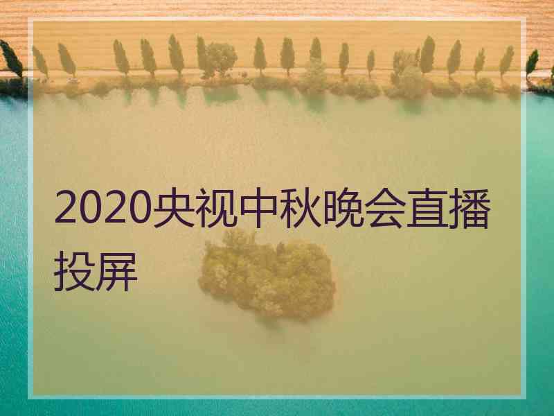 2020央视中秋晚会直播投屏