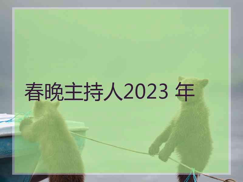 春晚主持人2023 年