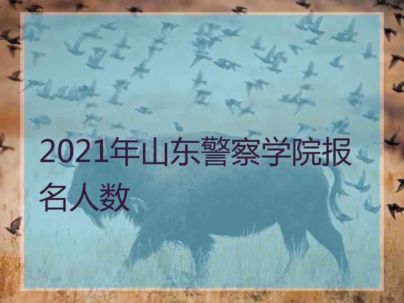 2021年山东警察学院报名人数
