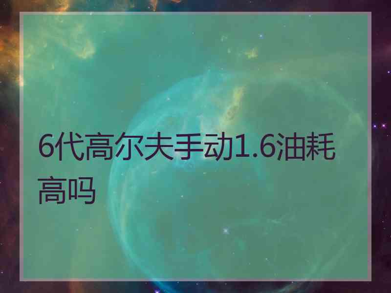 6代高尔夫手动1.6油耗高吗