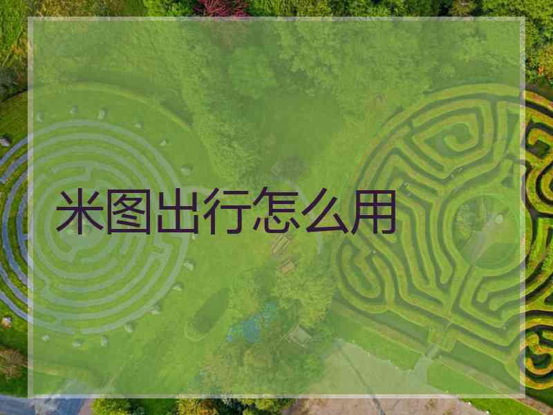 米图出行怎么用