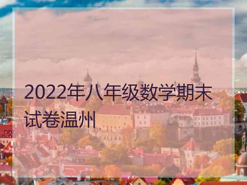 2022年八年级数学期末试卷温州