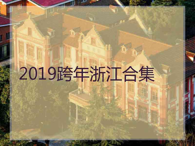 2019跨年浙江合集