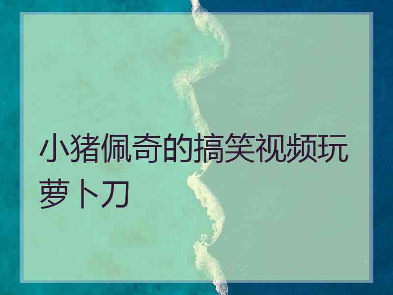小猪佩奇的搞笑视频玩萝卜刀