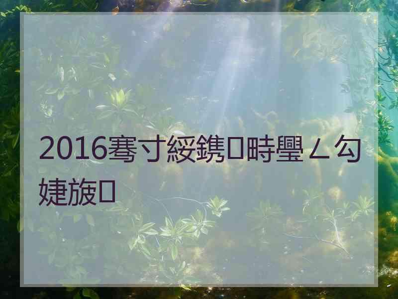2016骞寸綏鎸畤璺ㄥ勾婕旇