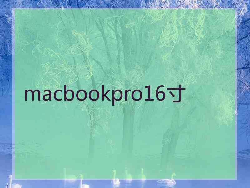 macbookpro16寸