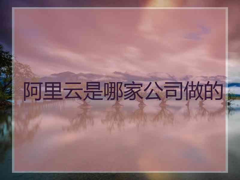 阿里云是哪家公司做的