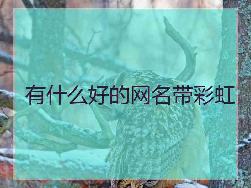 有什么好的网名带彩虹