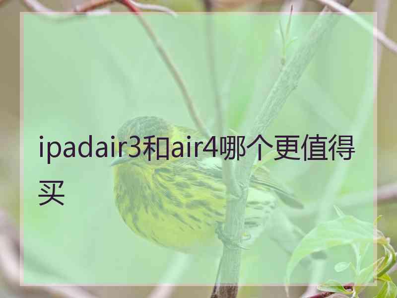 ipadair3和air4哪个更值得买