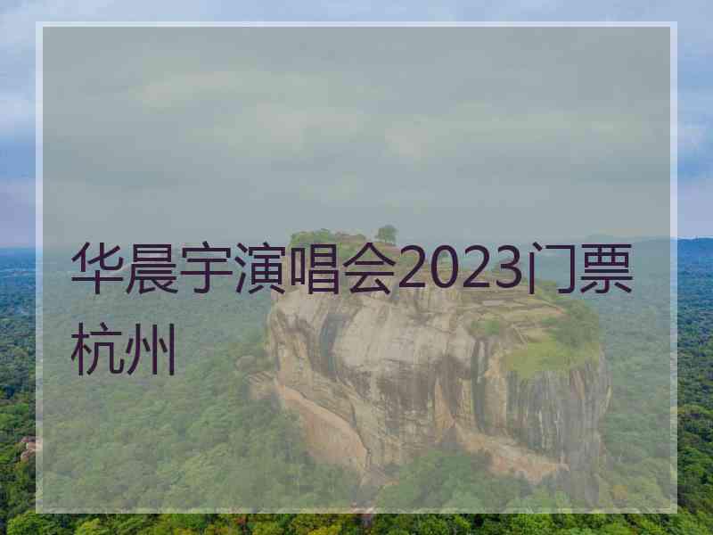 华晨宇演唱会2023门票杭州
