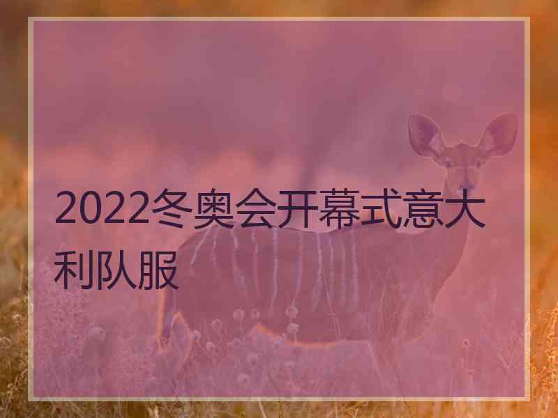 2022冬奥会开幕式意大利队服