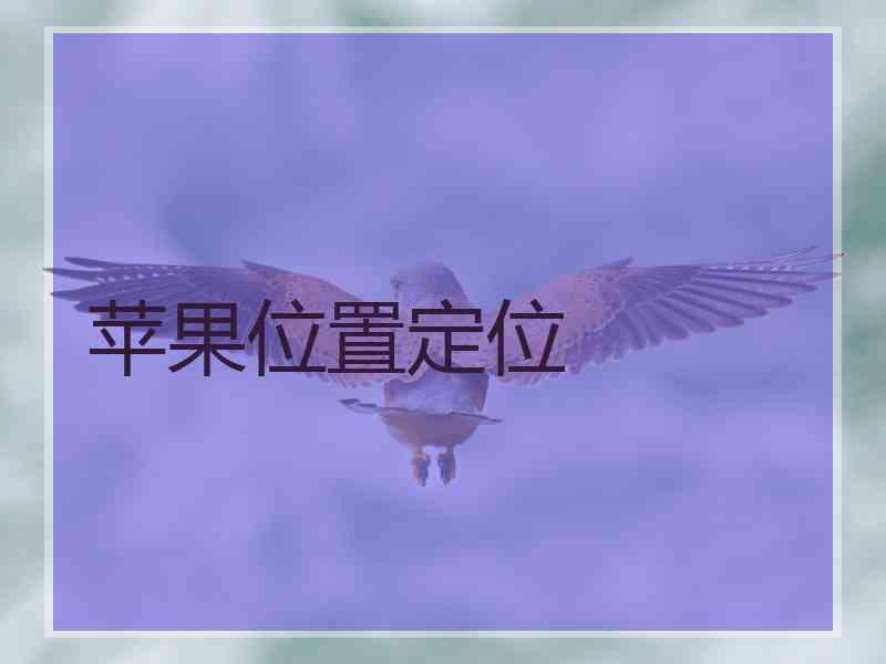 苹果位置定位